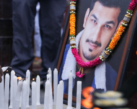 Candlelight vigil for justice: Friends and family remember late actor Saruk Tamrakar (Photo Feature)