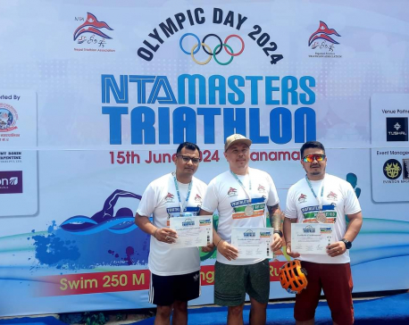 Nepal Triathlon Association organizes Triathlon on Olympic Day 2024