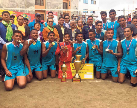 APF lifts Dhorpatan Men’s Volleyball title