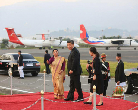 Chinese President Xi Jinping arrives in Kathmandu (with photos)