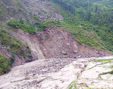 Landslides, flood threaten more than 100 houses in Rasuwa