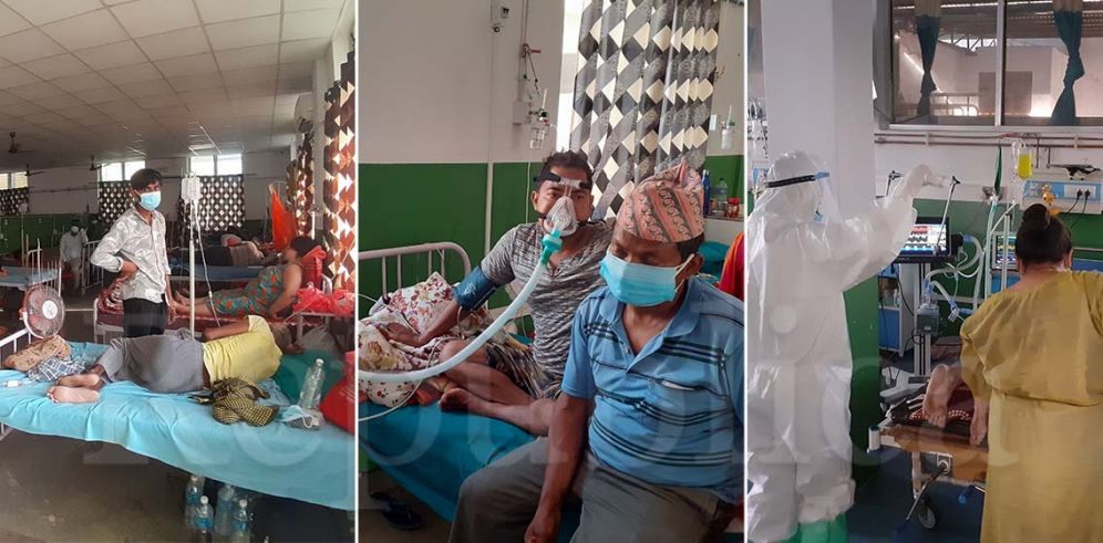 Hospital’s corona ward chock-full of patients fighting hard for life