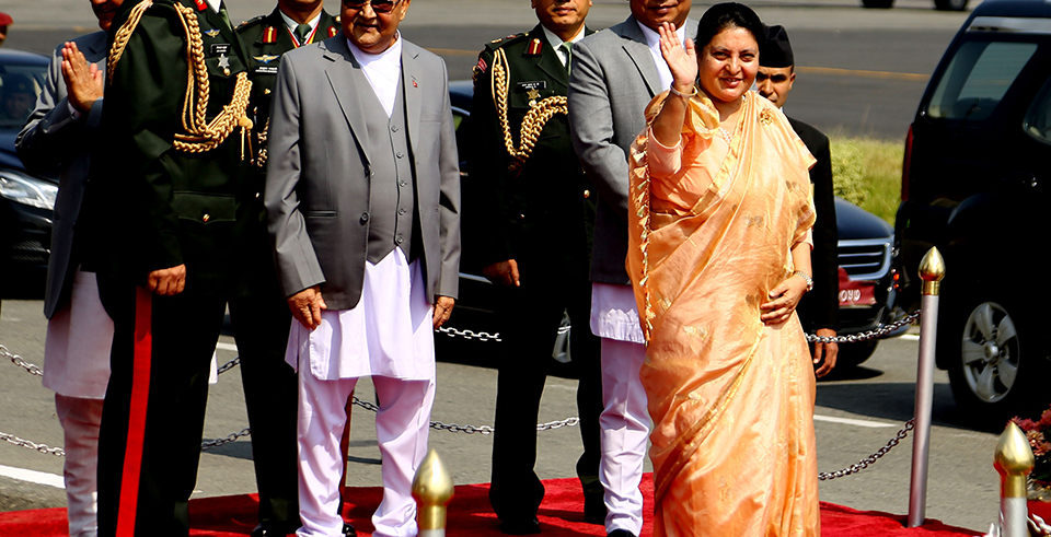President Bhandari leaves for state visit to Myanmar(with video)
