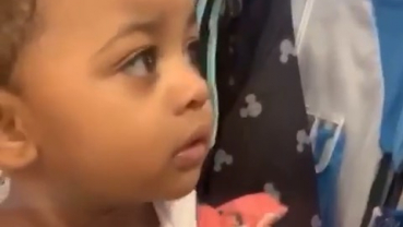 Cardi B's daughter gives side-eye to mom