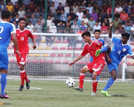 SAFF U-15:  Nepal into semi-final despite loss to India 1-2 (photo feature)