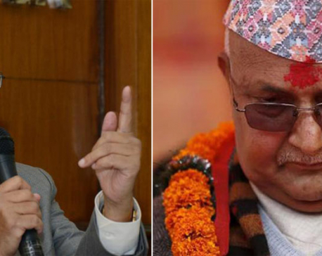 Oli feels insulted as Deuba says ‘Hello Mister’ to him