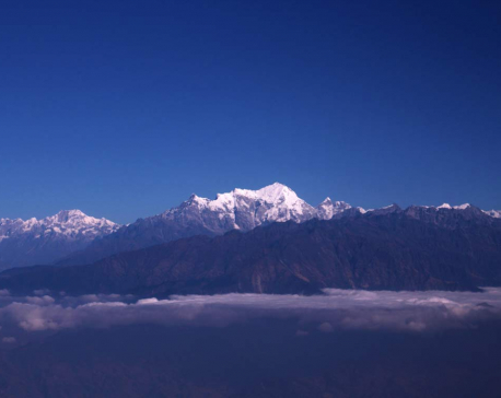 Breathtaking aerial view of vicinity of Kathmandu Valley