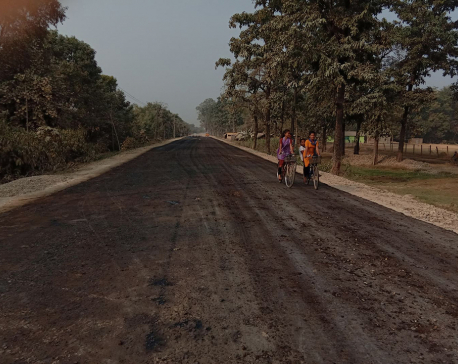 Blacktopping of Gulariya-Belawa road section begins