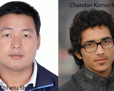 Mandal and Sherpa awarded with Environment Journalism award 2017