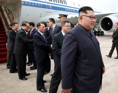 North Korea's Kim lands in Singapore, on cusp of making history with Trump summit