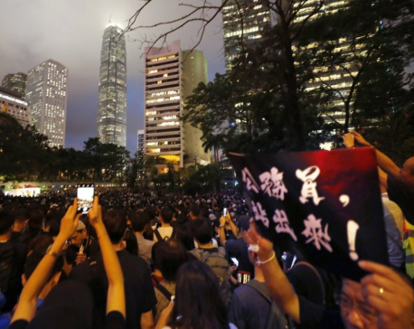 Hong Kong police say protests off designated route illegal