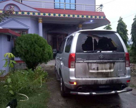 Unidentified group hurls petrol bombs at NCP leader's house in Rupandehi