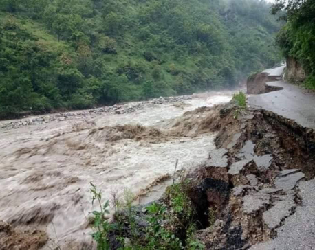 Three killed, mid hill highway obstructed due to rain-triggered landslides in Baglung