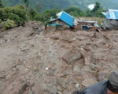 Two persons go missing, ten houses buried in Dolakha landslides