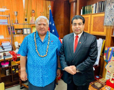 Ex-minister Dhakal meets with political leaders in Pacific islands