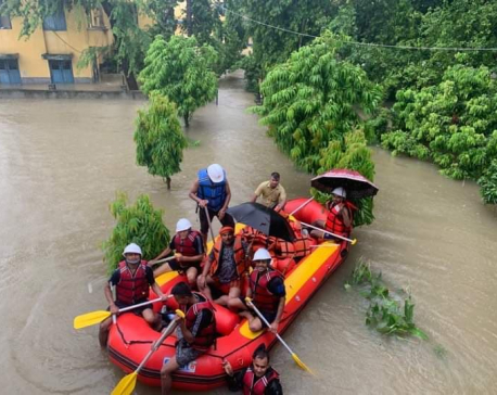 Floodwaters inundate Gaur municipality