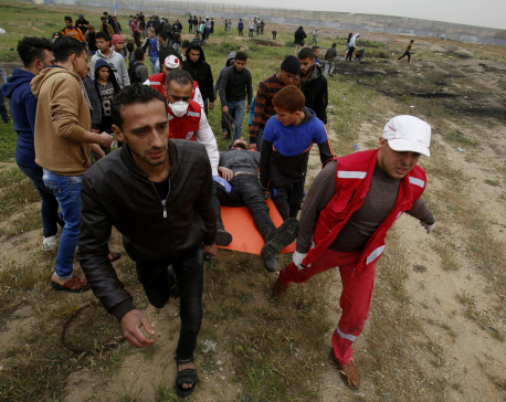 Rockets from Gaza Strip hit Israel; 4 die at border protest