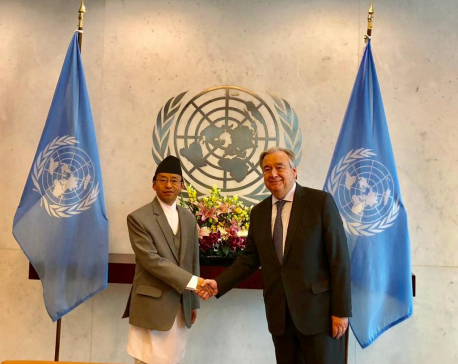 Nepal's Permanent Representative to UN presents credentials to UN Secretary General