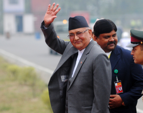 Prime Minister Oli leaves for New Delhi to attend Modi’s inauguration ceremony (with video)