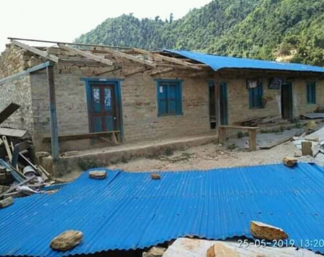 Classes halted as strong wind blows away school roof in Okhaldhunga