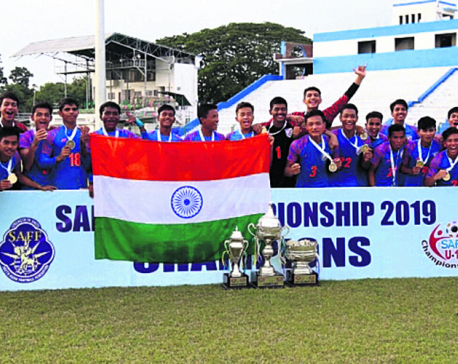 Nepal trounced 7-0 by India in the SAFF U-15 final