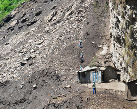 Bhotekoshi flood, landslides cut off six VDCs
