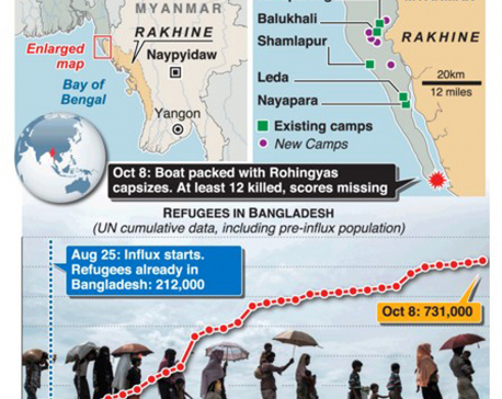 Infographics: More than half a million Rohingya have fled to Bangladesh