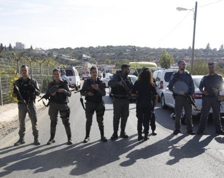 Palestinian kills 3 Israelis in settlement near Jerusalem
