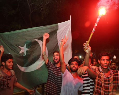 Fans in Pakistan celebrate memorable victory over India
