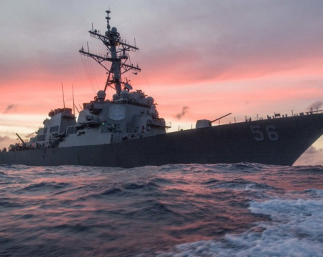US warship collides with tanker near Singapore; 10 missing