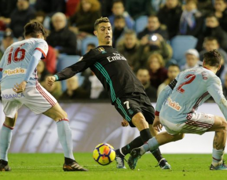 Real fall 16 points behind Barca after draw with Celta
