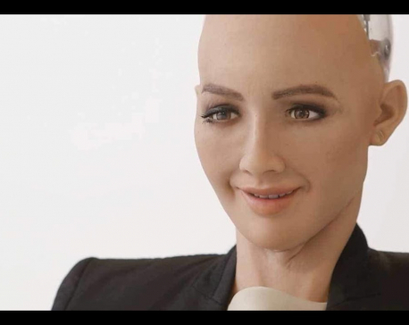 Sophia, the first humanoid robot to speak in Nepal