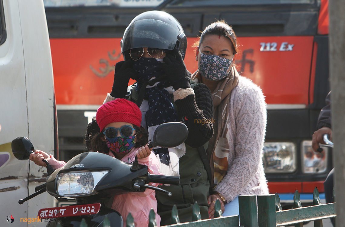 In pictures: Masked children in Kathmandu