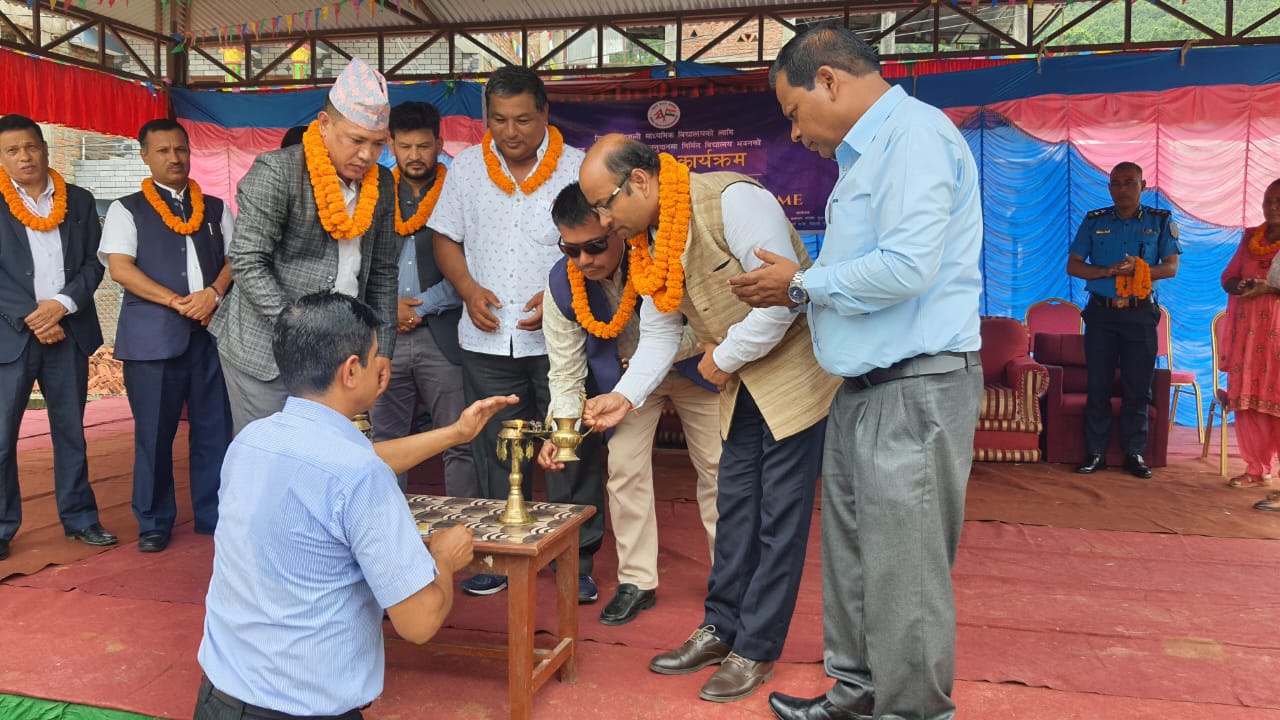 Prashant Kumar Sona inaugurates school building in Nuwakot built under assistance of India