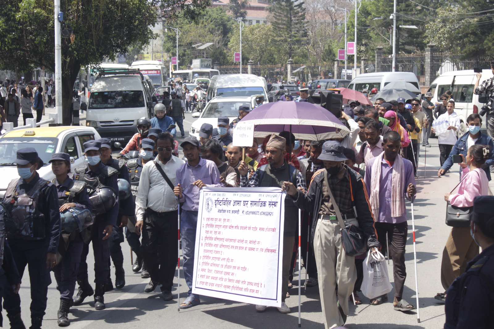 Visually-impaired individuals hold peaceful march demanding self-employment opportunities (Photo Feature)