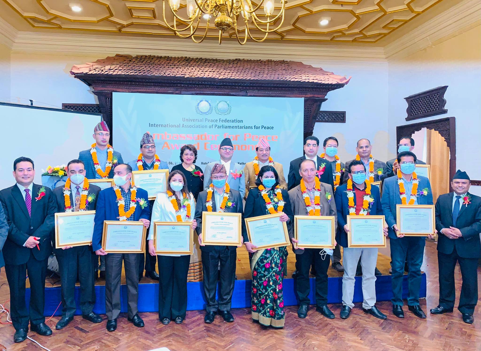 Nagarik journo Subedi among health frontliners receiving Ambassador for Peace Award