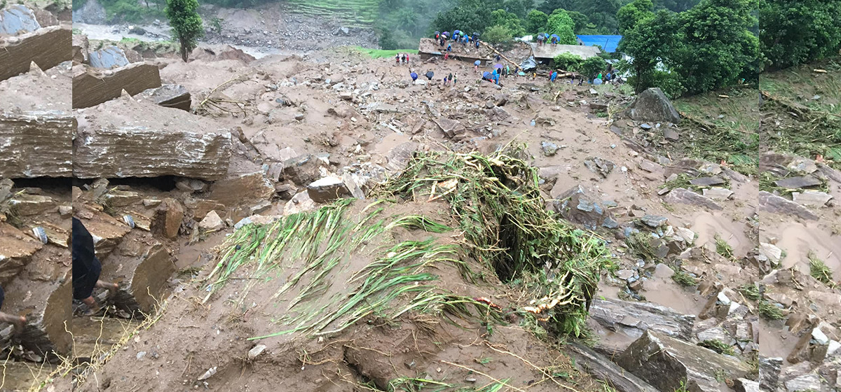 7 houses face risk of landslides, agricultural field of 30 families destroyed