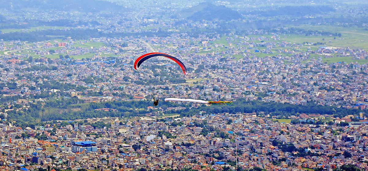 Commercial paragliding launched in Chitwan