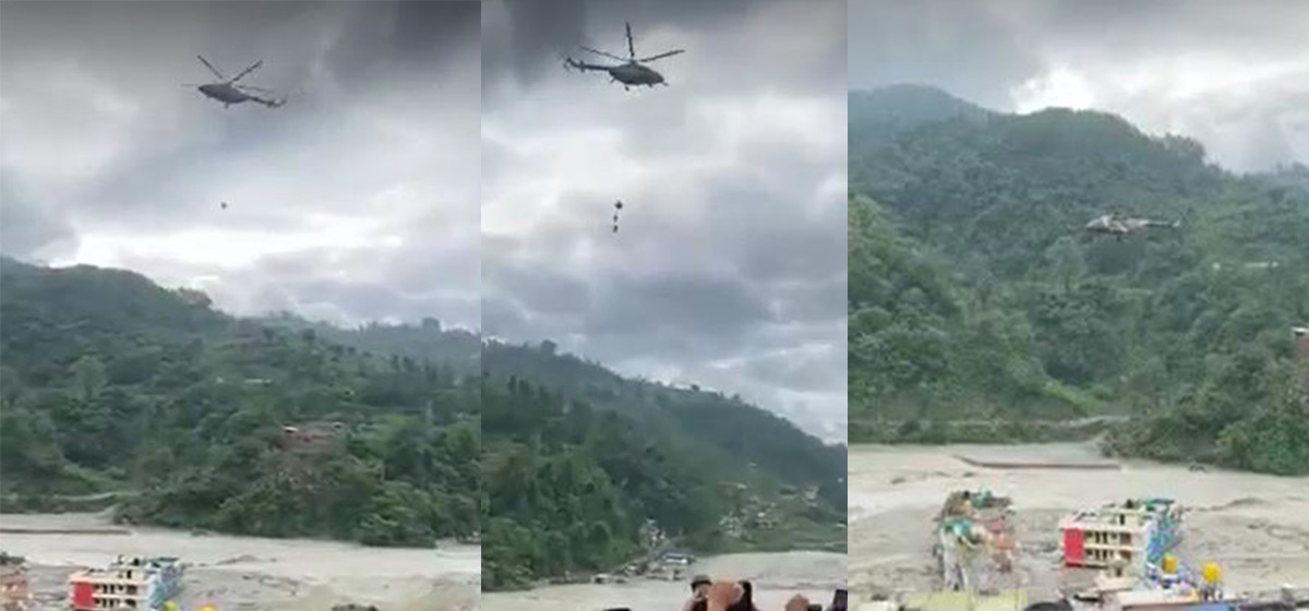 Two stranded on a hotel roof rescued by helicopter