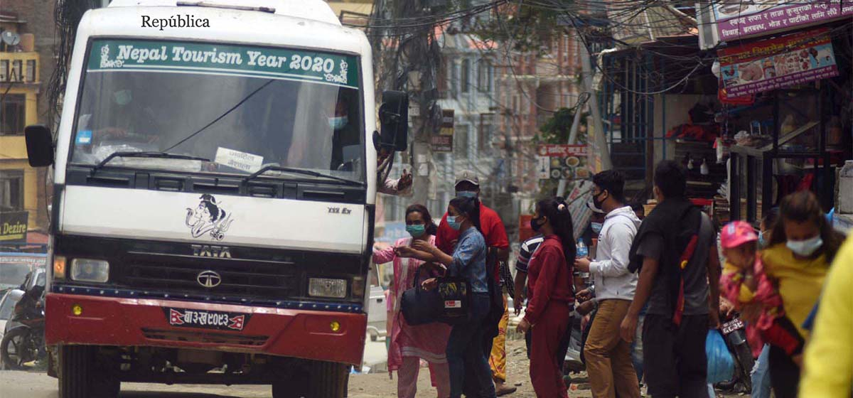 Public transport fare reduced in Bagmati province