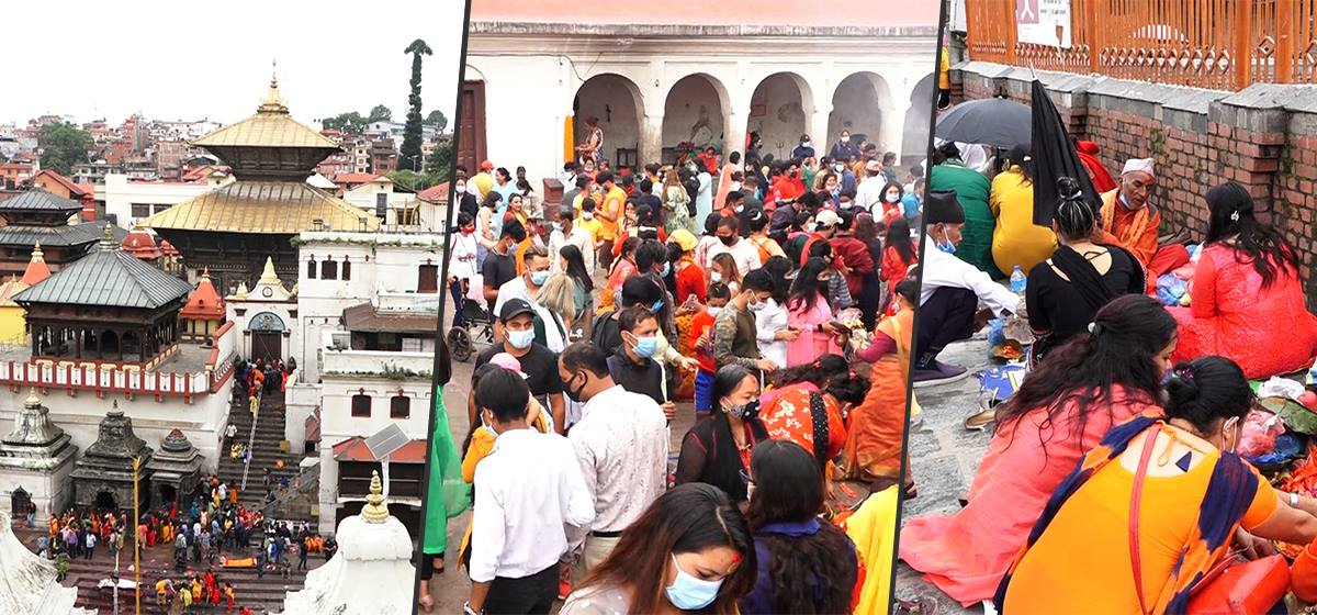 Devotees throng Pashupatinath Temple despite high risk of COVID-19 infection
