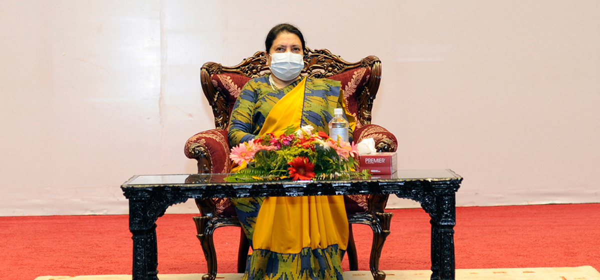 President Bhandari suggests to people’s representatives to formulate plans of public interest