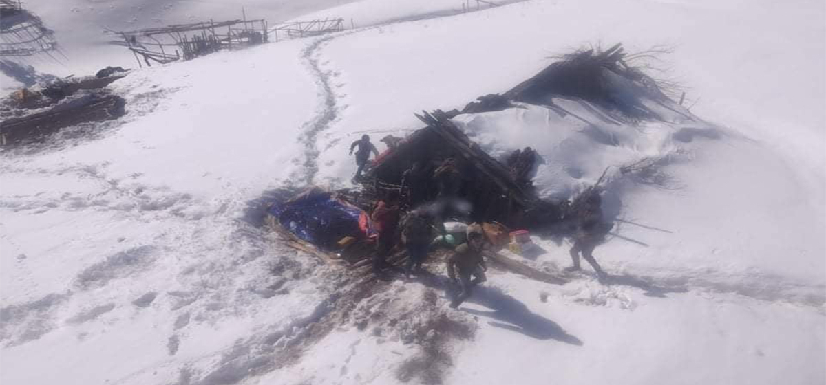 34 people trapped in snow return home in Jumla