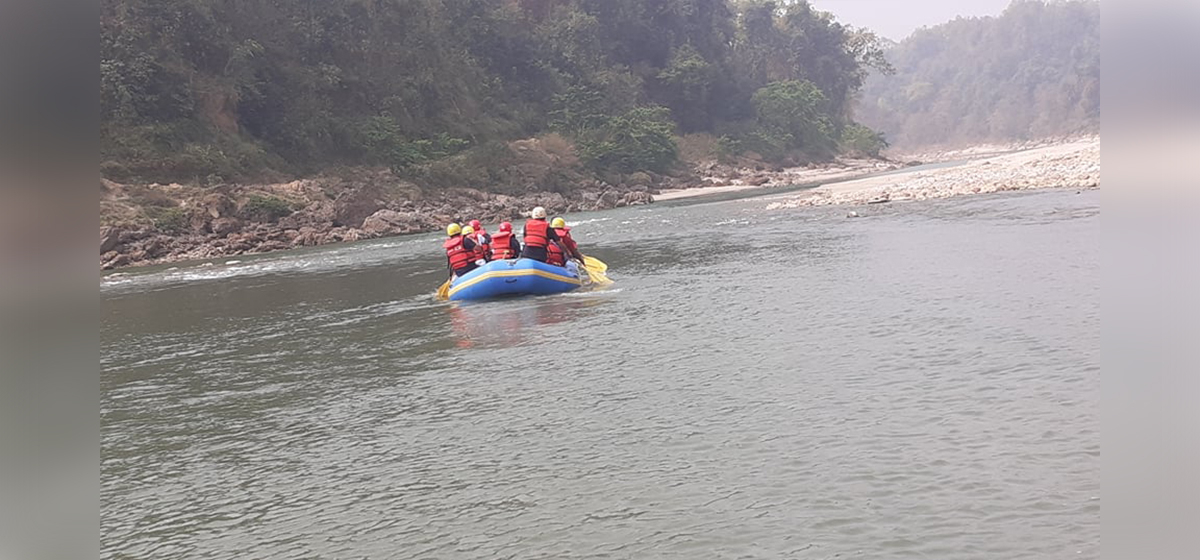 Inauguration of rafting in Rapti River