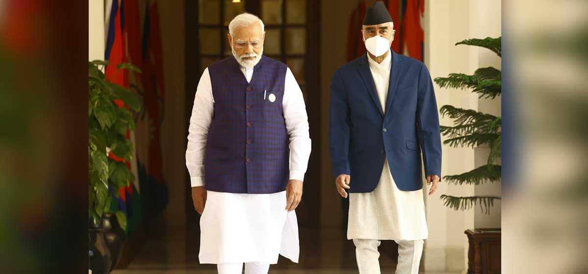 PM Deuba meets Indian counterpart PM Narendra Modi