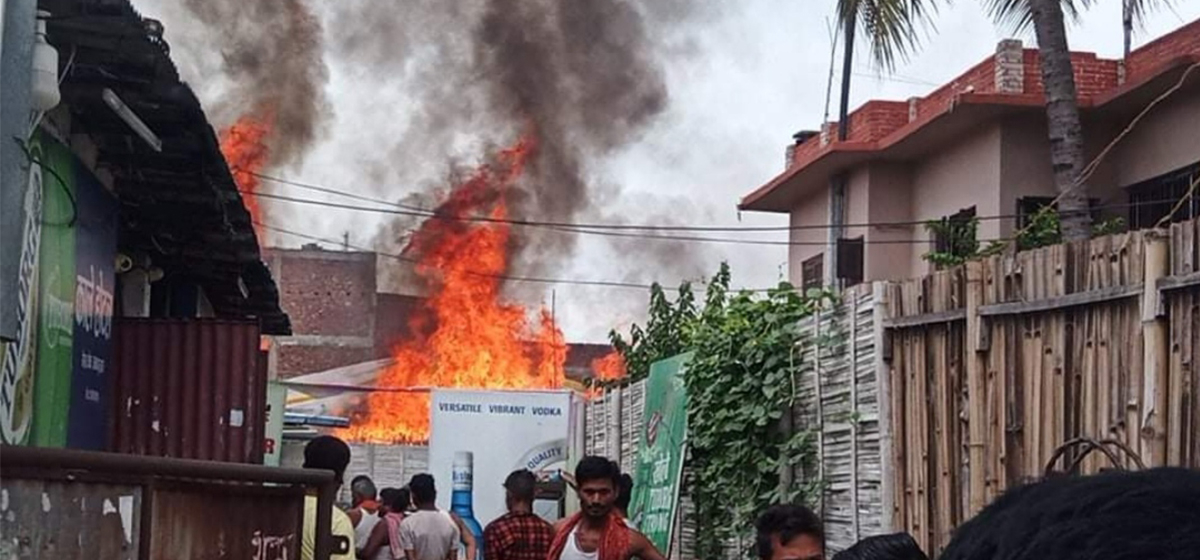 Fire destroys hotel in Janakpur