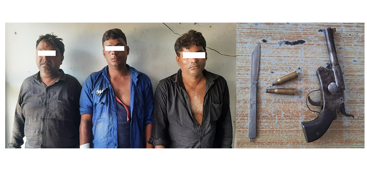 Three Indian nationals arrested with weapons