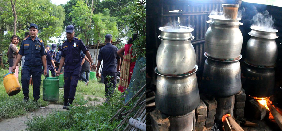 Home-made liquor seized in Biratnagar