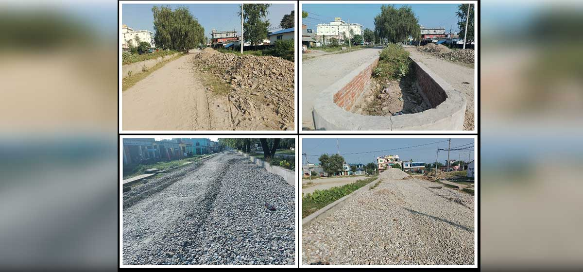 Block 'A' upgradation work of Tikapur Municipality not completed even three years after the start of the work