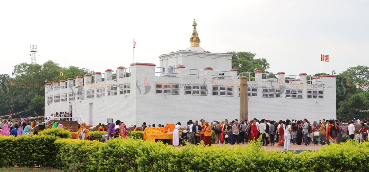 Increasing tourist arrival in Lumbini